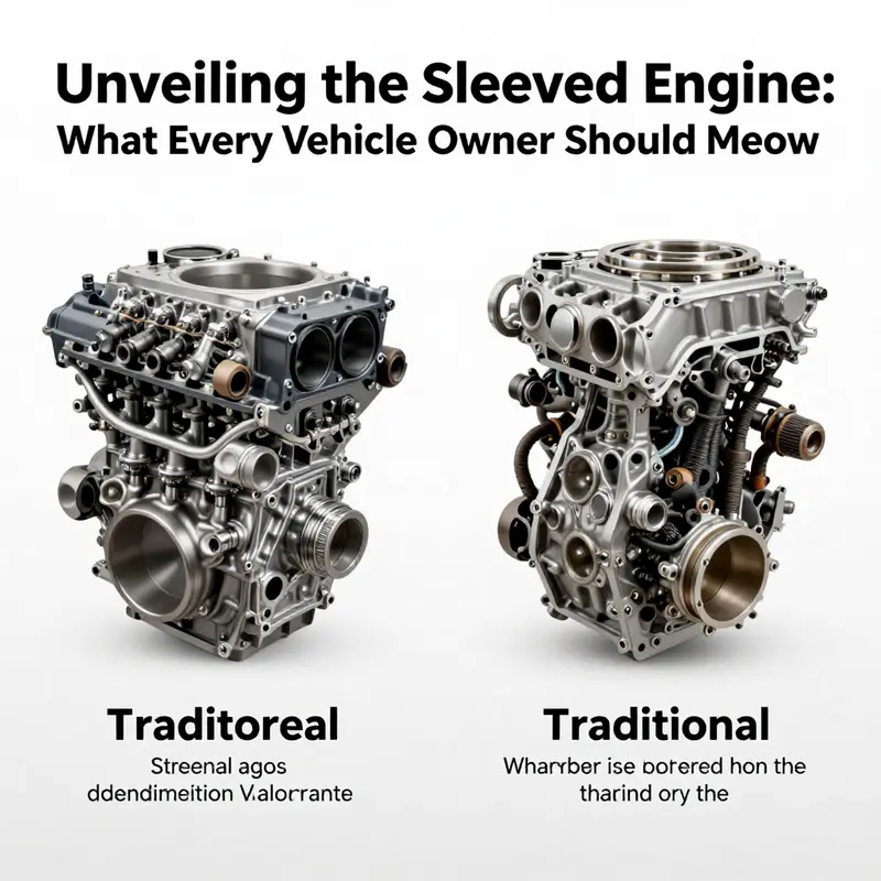 Detailed view of an engine block featuring cylinder sleeves, illustrating their role in engine mechanics.