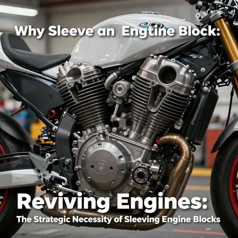 Illustration of an engine block featuring a durable cylinder sleeve to enhance wear resistance.