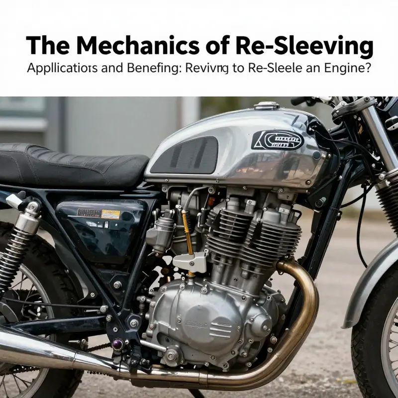 A mechanic examines an engine block, demonstrating the importance of identifying wear before re-sleeving.