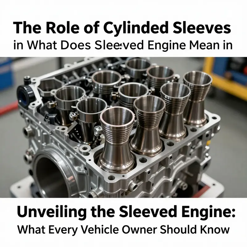 Detailed view of an engine block featuring cylinder sleeves, illustrating their role in engine mechanics.