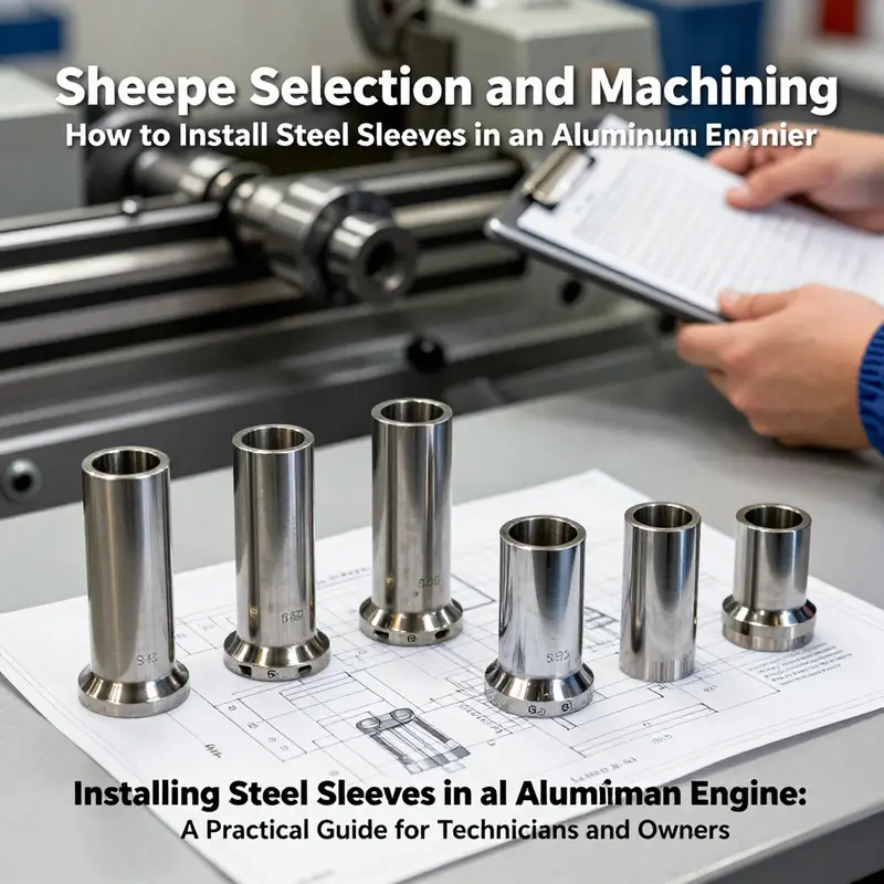 Measuring and preparing an aluminum engine block before sleeve installation, including bore gauging and fixture setup.