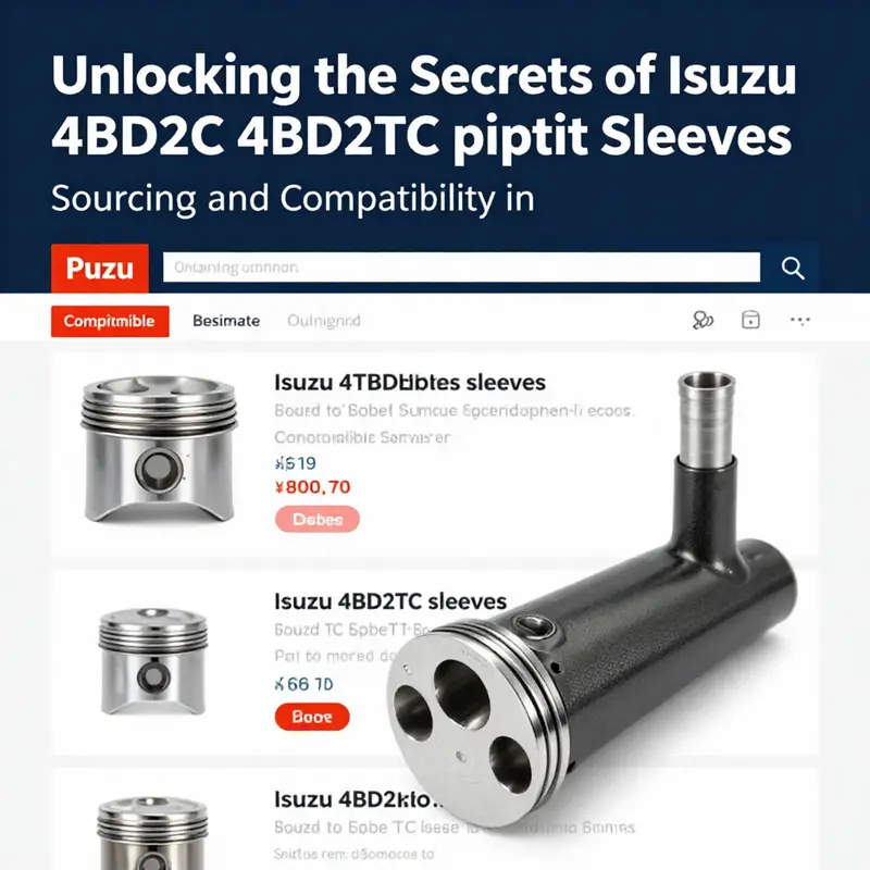 Dimensions of the Isuzu 4BD2TC piston sleeve, emphasizing the critical bore size.