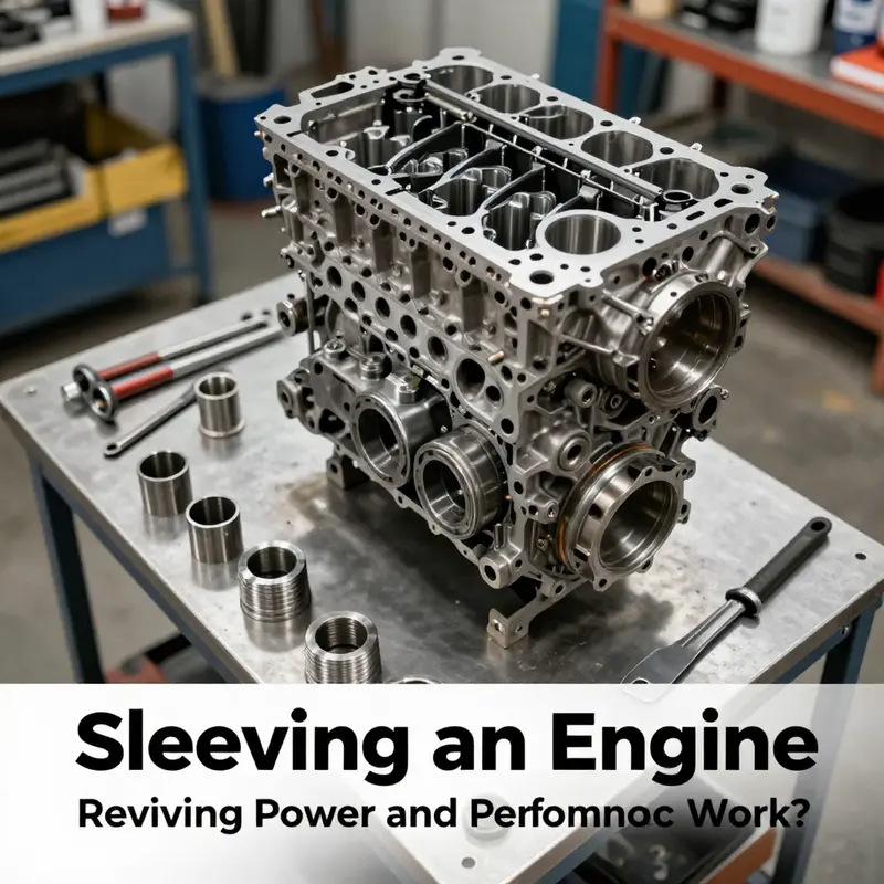 A mechanic installs a new cylinder sleeve, restoring engine performance.