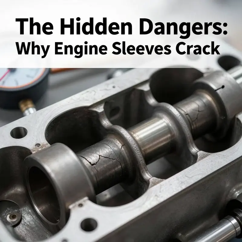 Illustration of thermal stress acting on an engine cylinder sleeve.