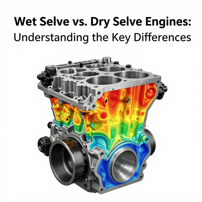 Illustration comparing the design structure of wet sleeve and dry sleeve engines.