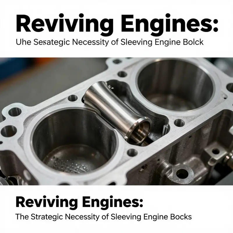 Illustration of an engine block featuring a durable cylinder sleeve to enhance wear resistance.