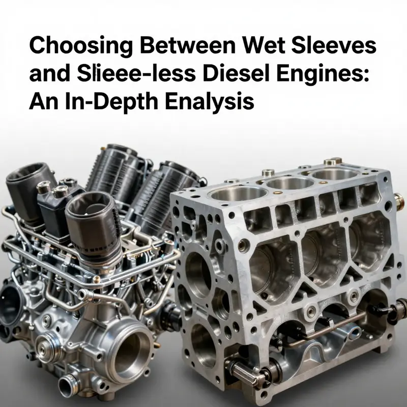 Visual comparison showing the technical differences between wet sleeve and dry sleeve cylinder designs.
