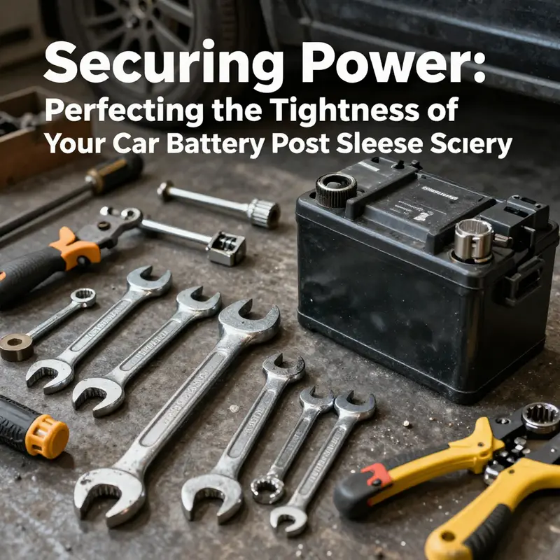 A technician carefully tightening a battery post sleeve screw to ensure optimal tightness and performance.