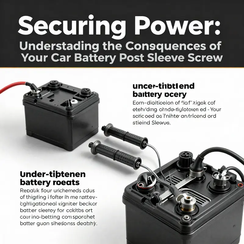A technician carefully tightening a battery post sleeve screw to ensure optimal tightness and performance.