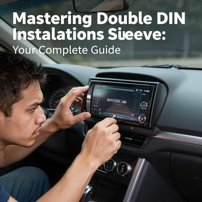 Technician removing the bezel to access the stereo for installation.