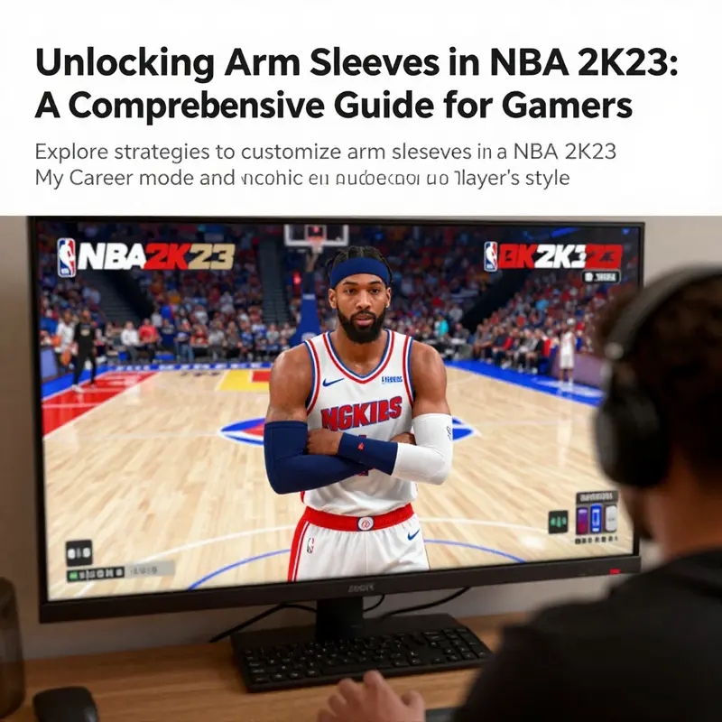A gamer intensely focused on customizing their character in NBA 2K23, highlighting the vibrant game visuals.