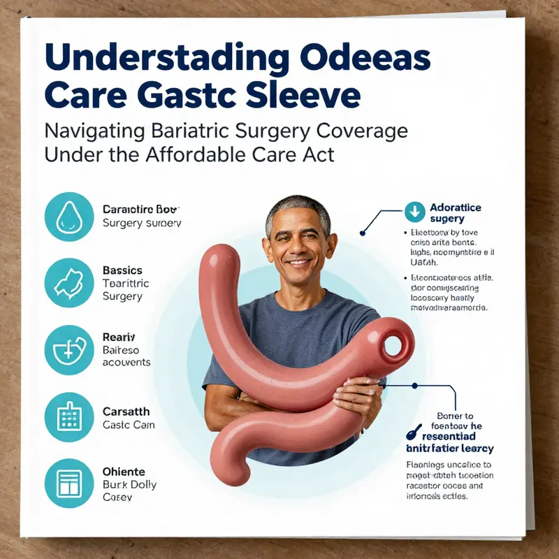 Infographic illustrating the Essential Health Benefits of the ACA, focusing on bariatric surgery coverage.