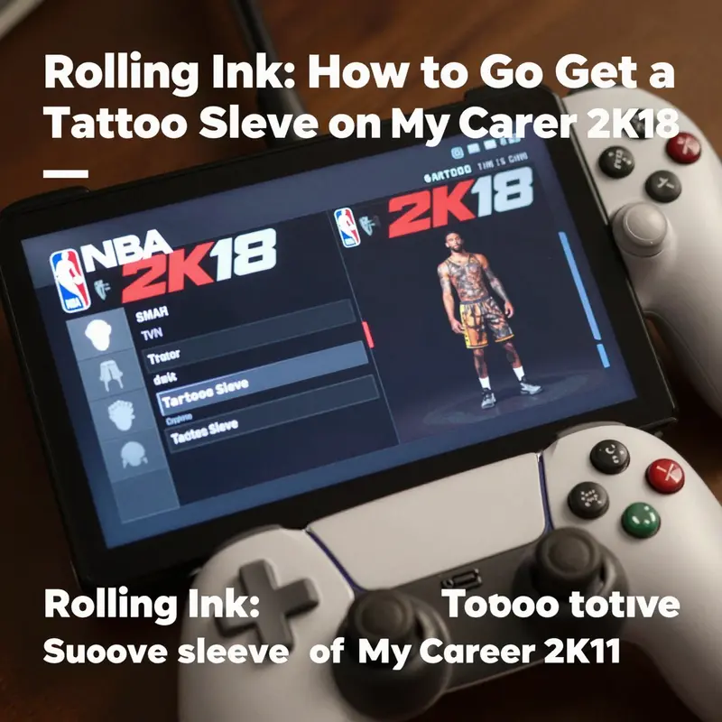 The official character customization screen in NBA 2K18 highlighting the absence of tattoo sleeve options.