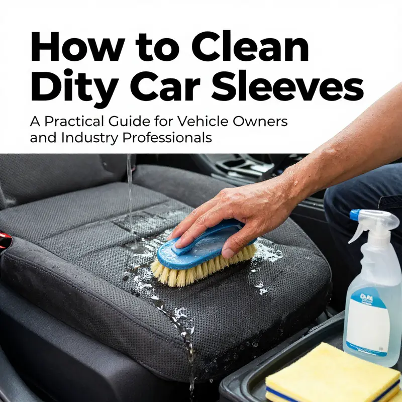 Diverse car sleeves displayed to illustrate material types and dirt levels before cleaning begins.