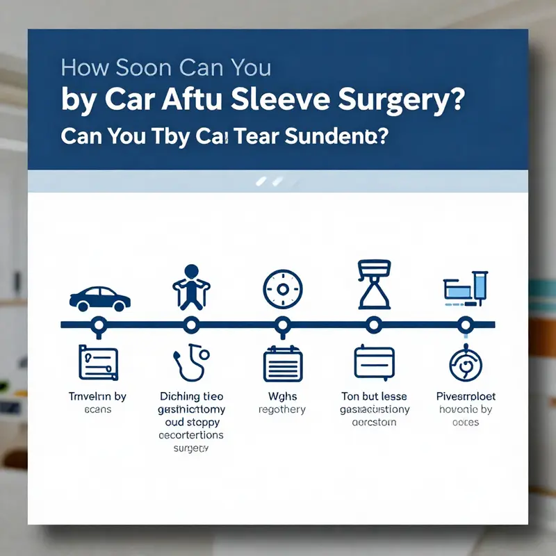 An infographic providing an overview of the recovery timeline for car travel post-surgery.