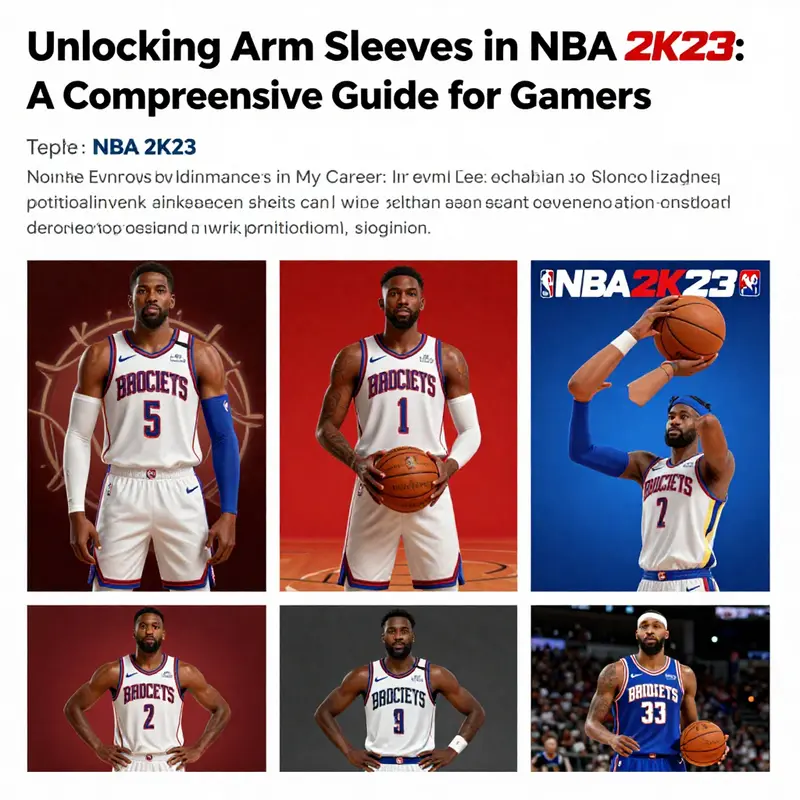 Scene of a gamer customizing their My Player with various arm sleeve options in NBA 2K23.