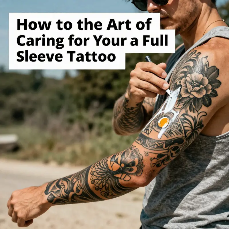 Immediate post-tattoo care is crucial for a full sleeve tattoo’s healing process.