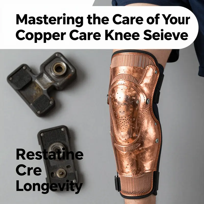 Step-by-step launder guide for copper care knee sleeves highlighting important actions.