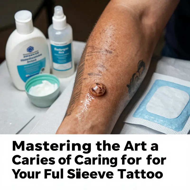 Immediate post-tattoo care is crucial for a full sleeve tattoo’s healing process.