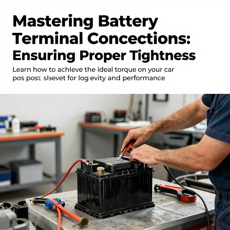 A mechanic examines a car battery in a workshop, surrounded by tools for optimal maintenance.