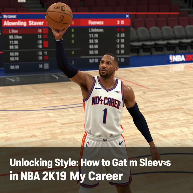 Celebrating career progress with unlocked arm sleeves in NBA 2K19.