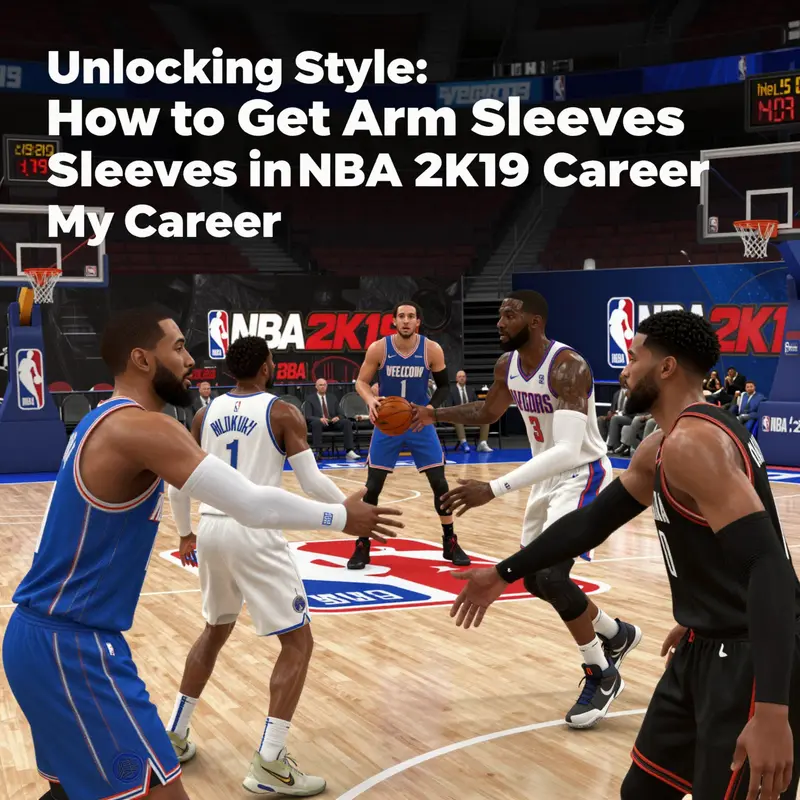 Celebrating career progress with unlocked arm sleeves in NBA 2K19.
