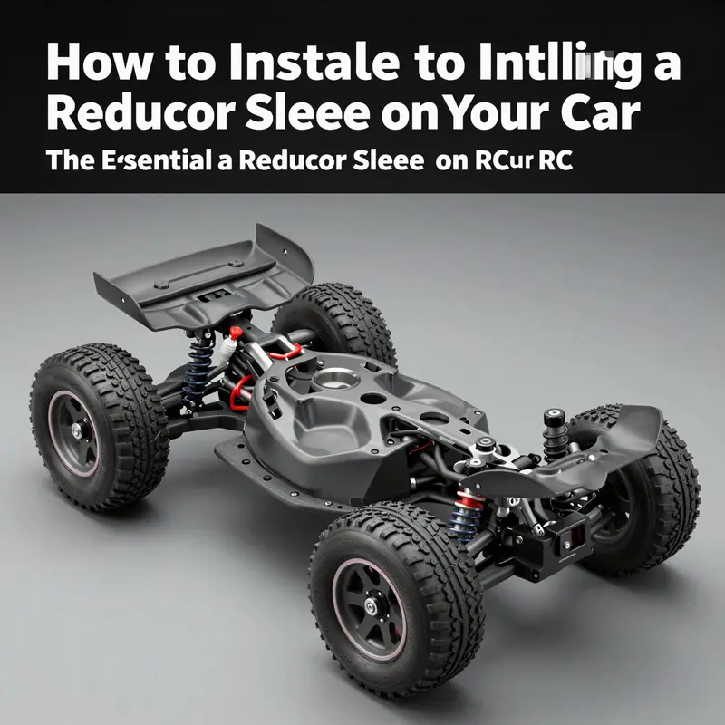 Essential tools and materials gathered for installing a reducer sleeve on an RC car.