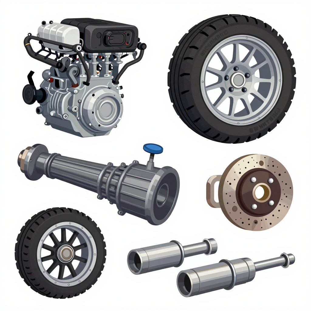Car Parts Illustration