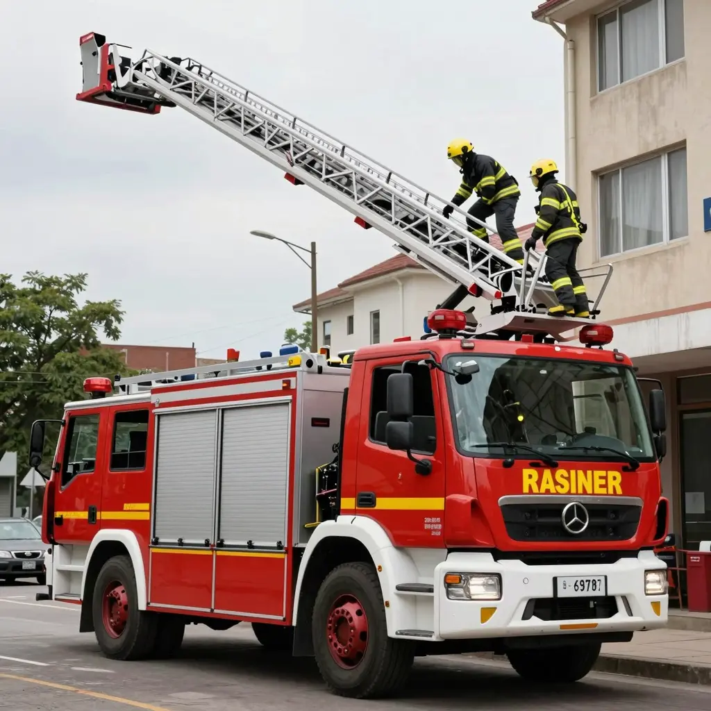 Fire Ladder Truck Maneuvering