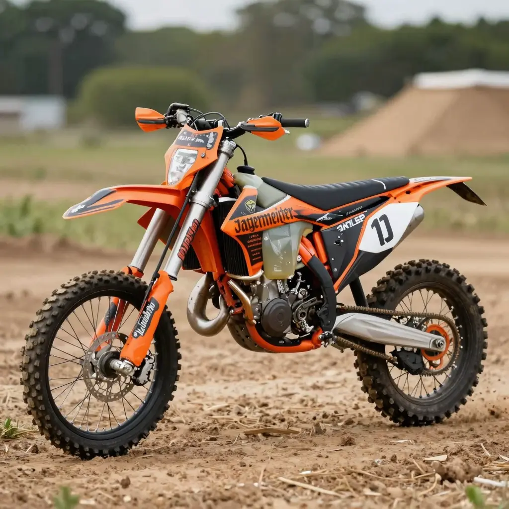 Dirt Bike with Jagermeister Graphics