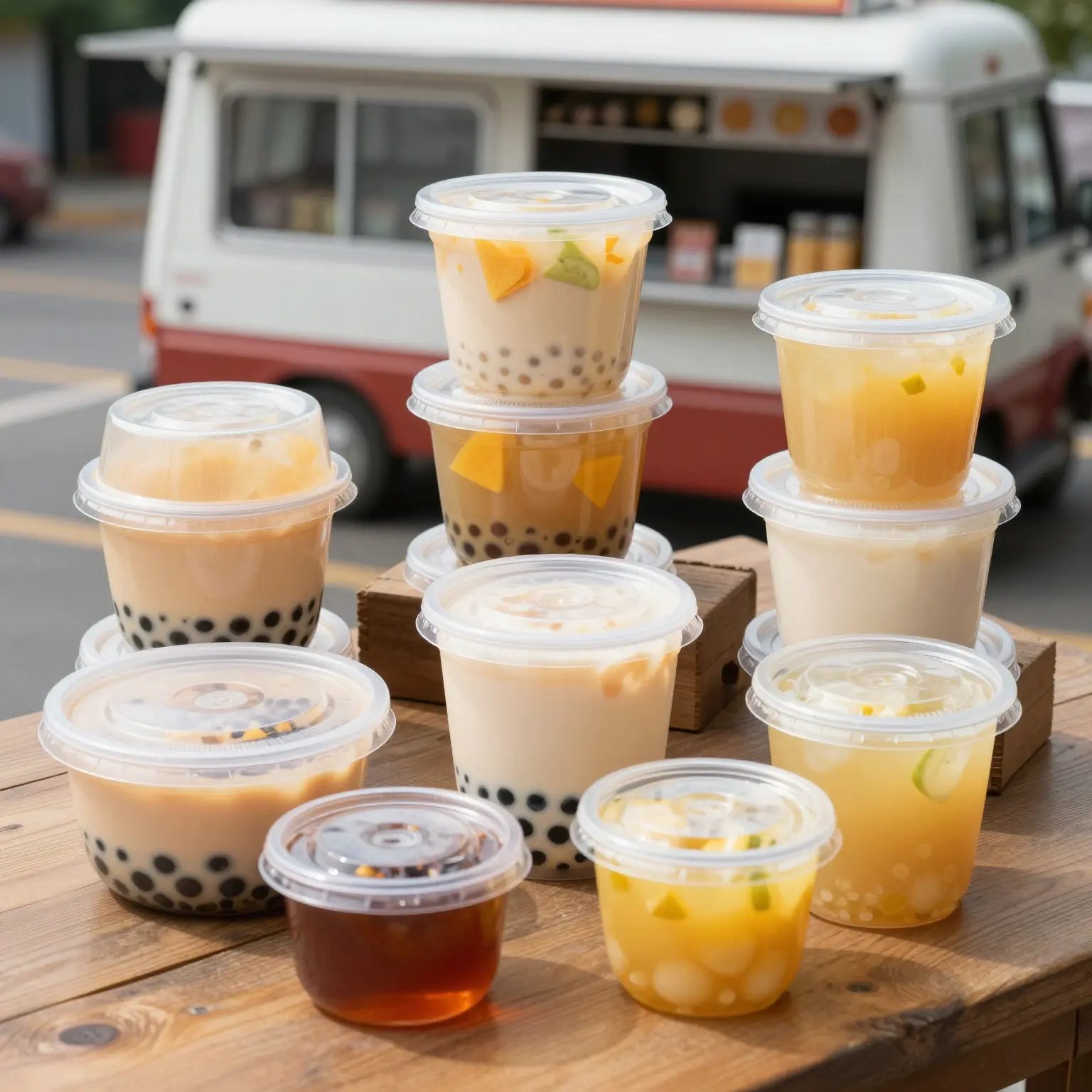Round Plastic Food Containers
