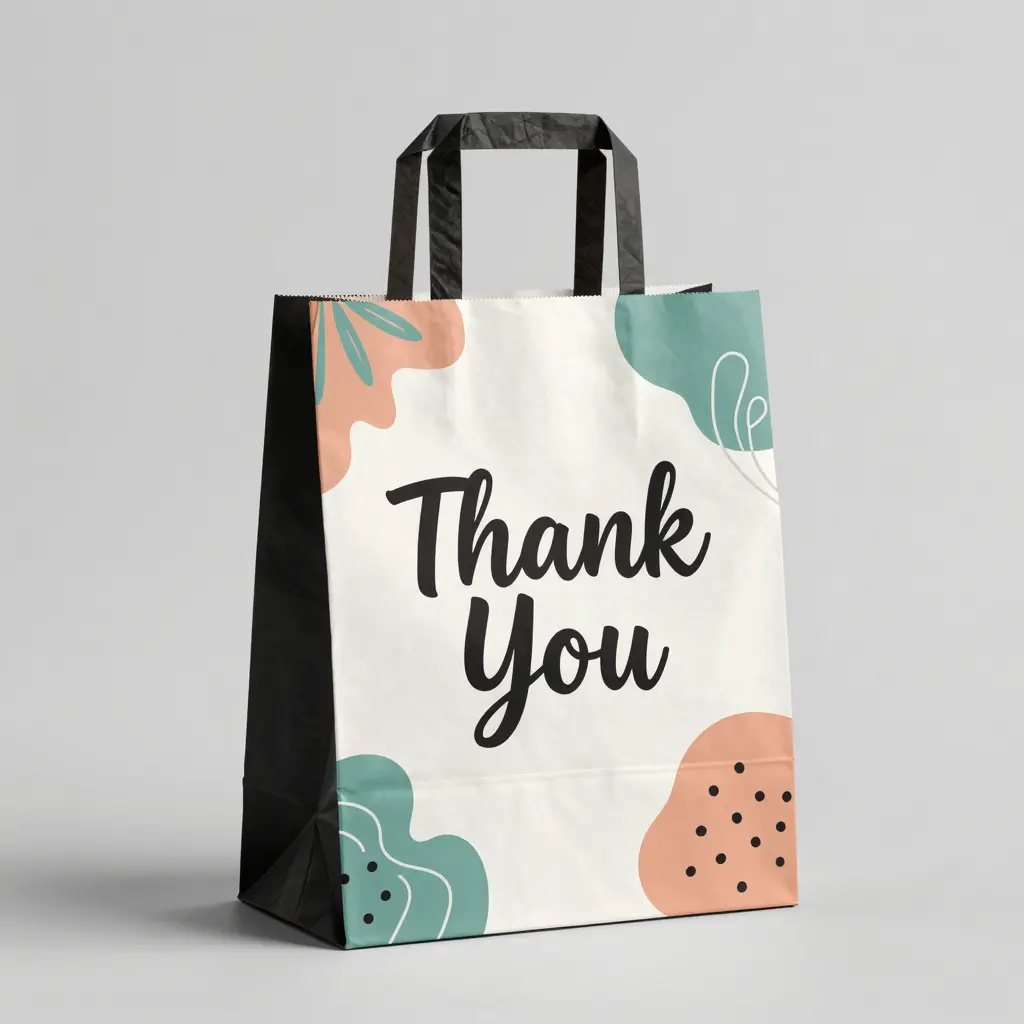 Thank You Takeout Bag Design