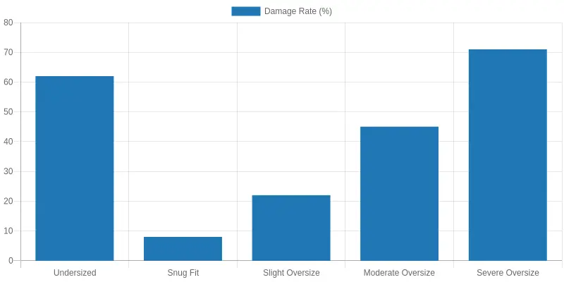 Fairing Tab Damage Rate by Box Size